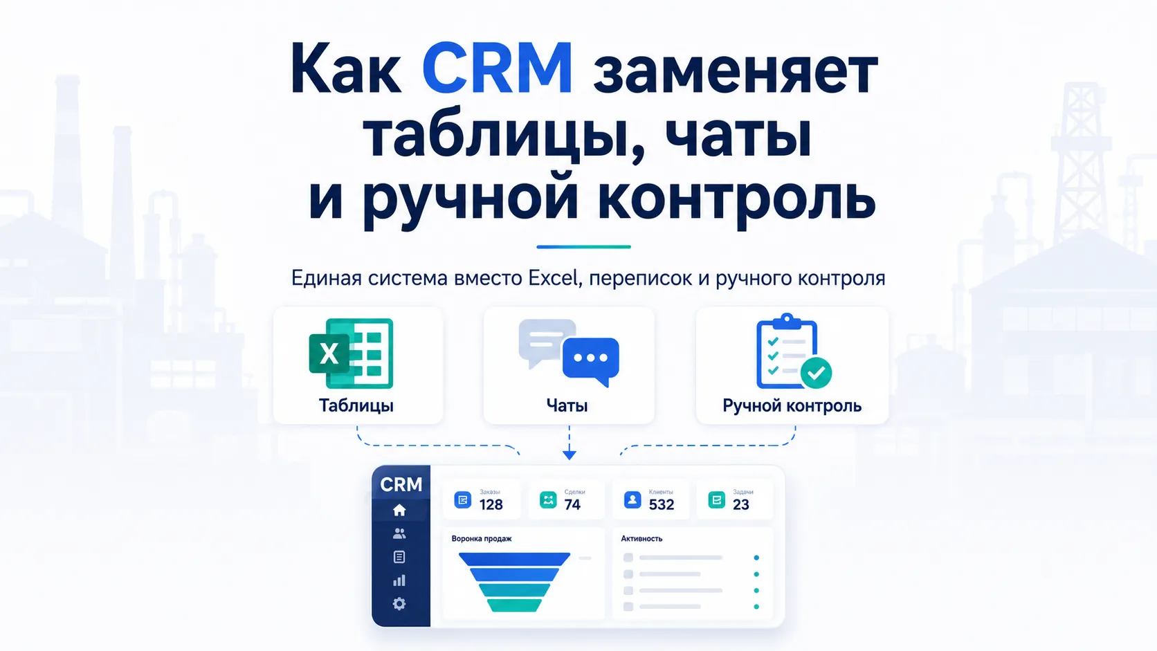 Как CRM заменяет таблицы, чаты и ручной контроль